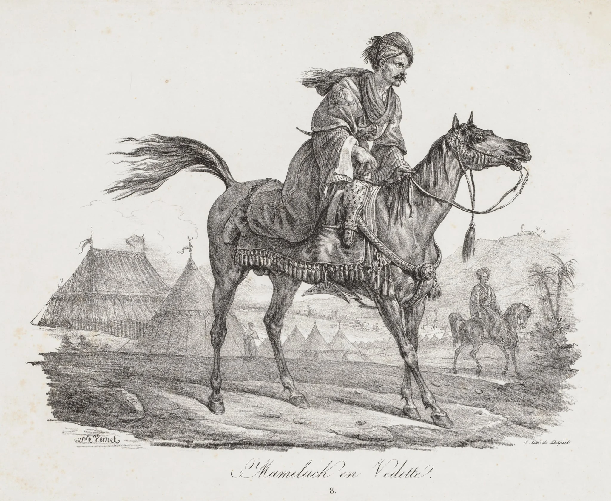Large Suite of Horses: Mounted Mamelucke, detail