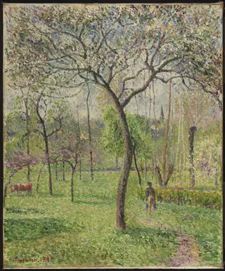 Landscape (Orchard), by Camille Pissarro, oil, 1896