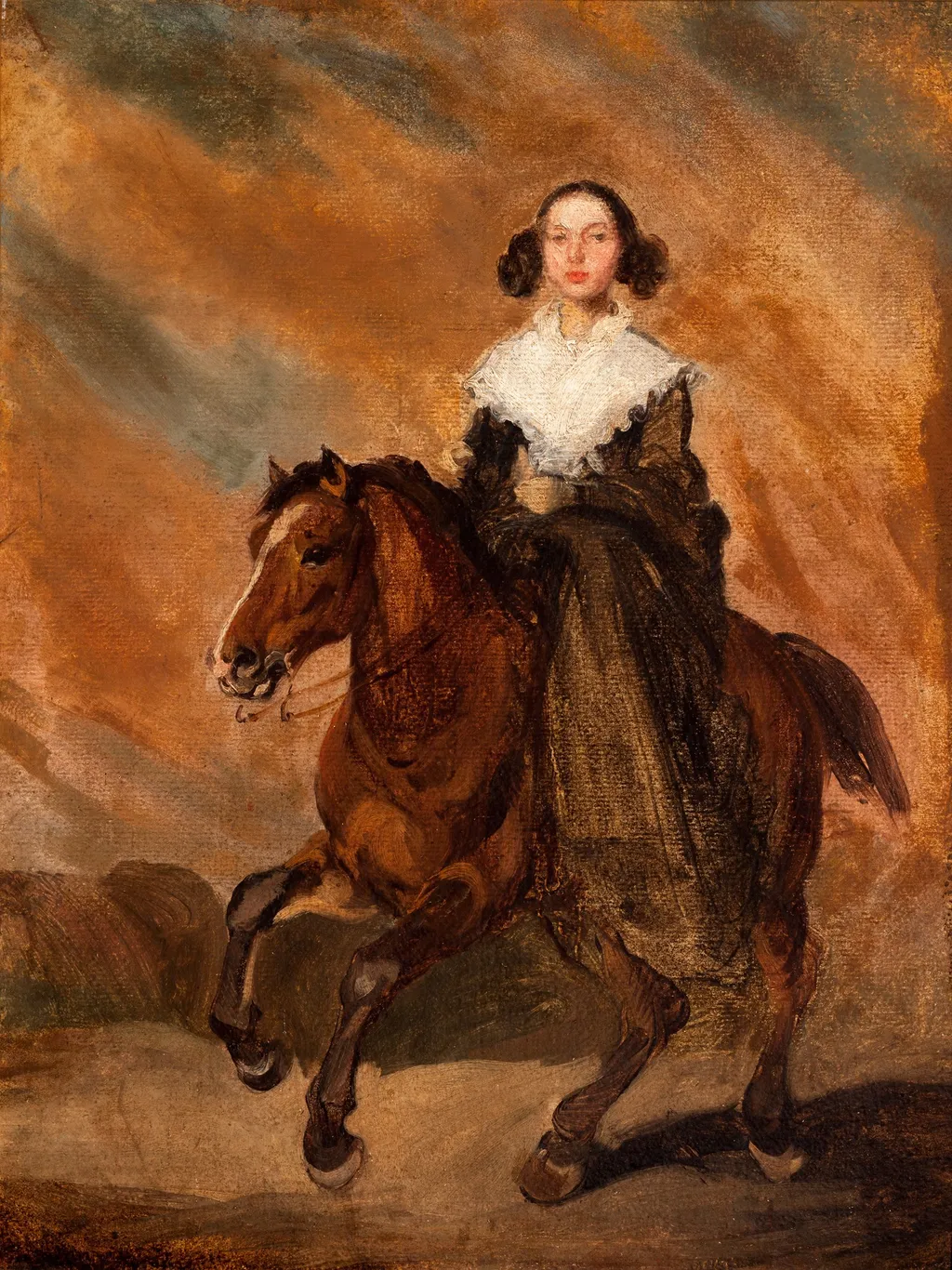 Amazon, by Piotr Michałowski, oil, 1837