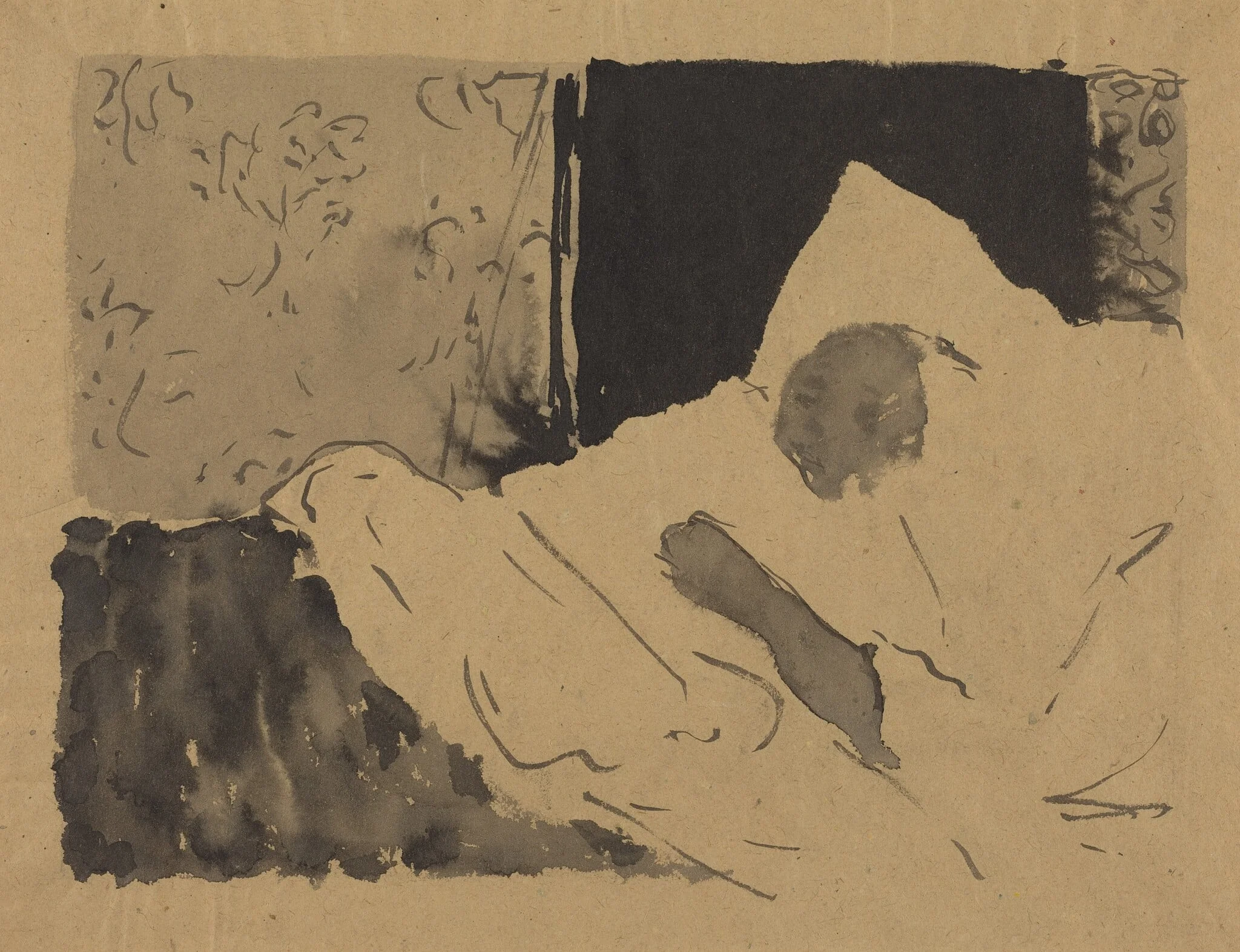 Madame V. Sleeping, detail