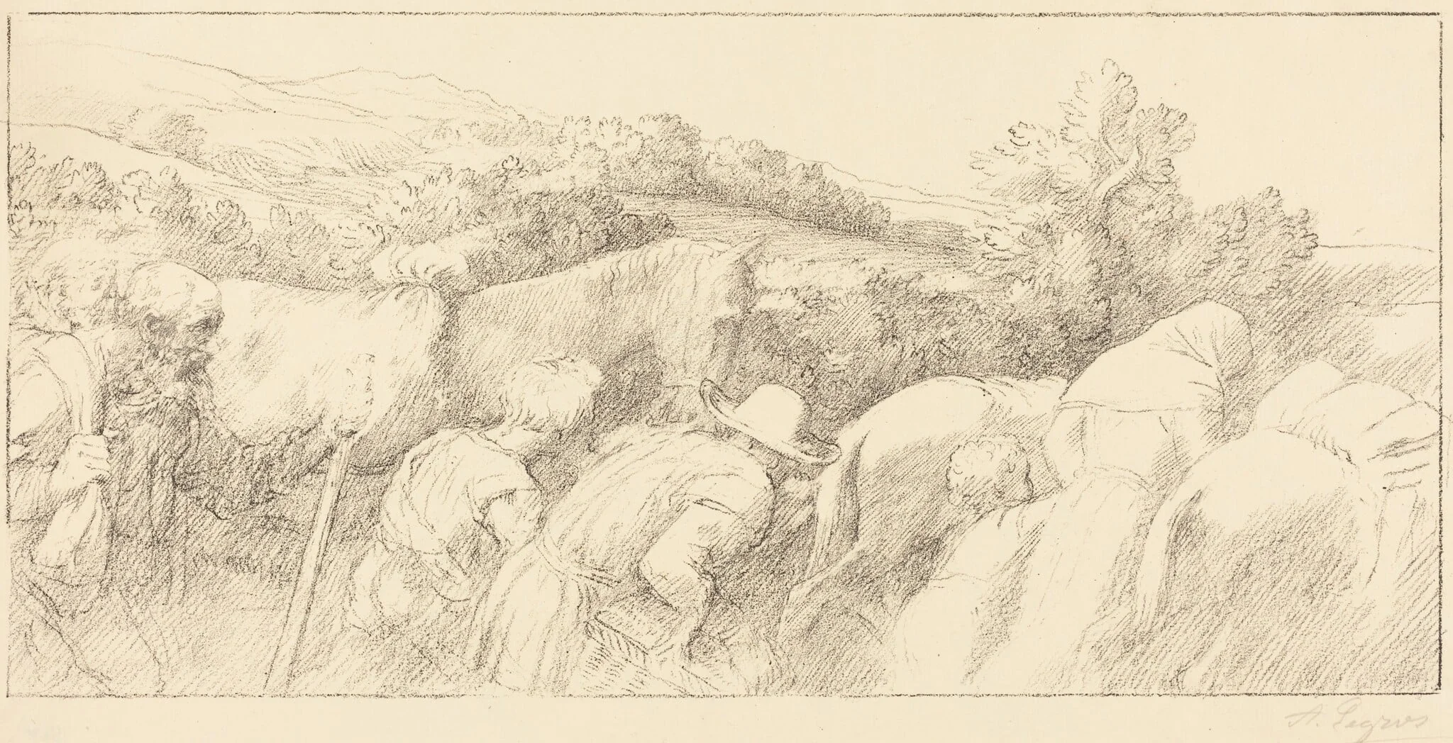 Return of the Peasants (Le retour des paysans), detail