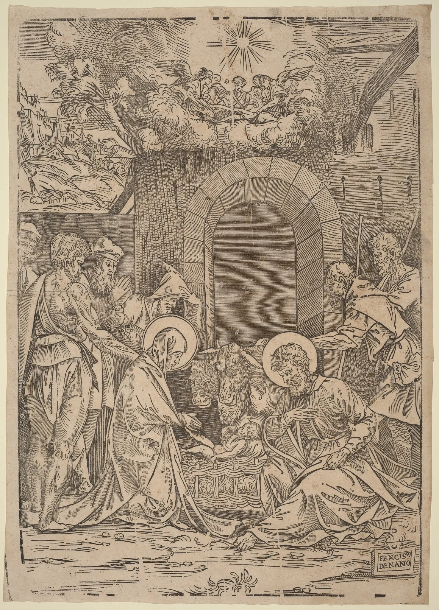 The Adoration of the Shepherds, detail