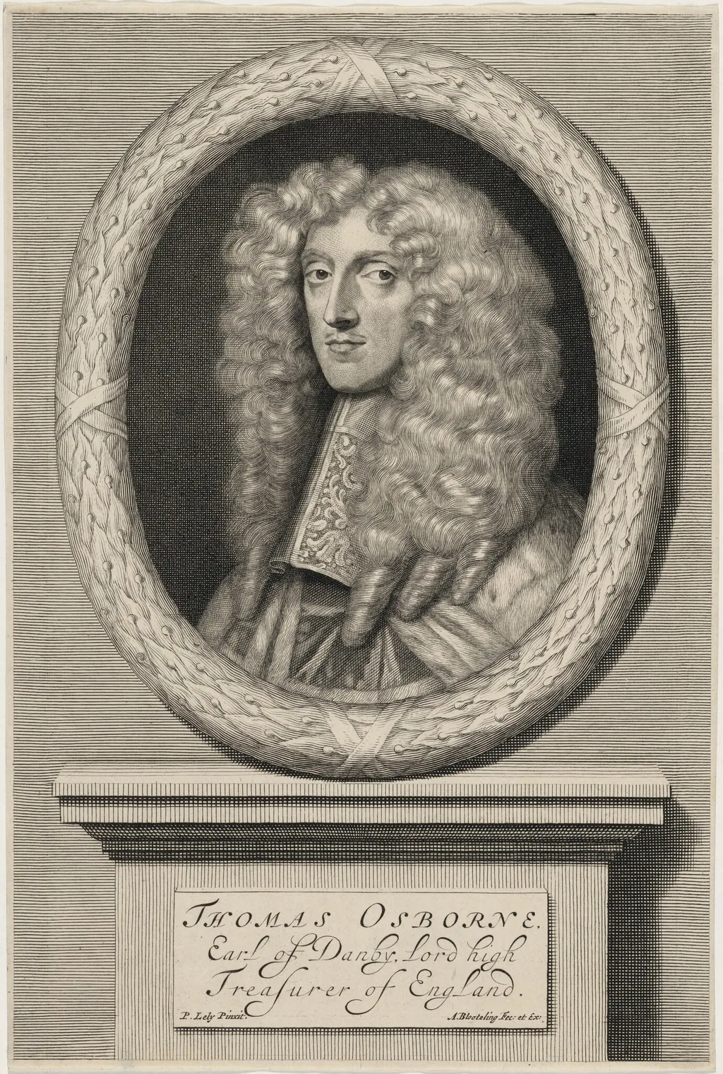Thomas Osborne, First Duke of Leeds, by Abraham Blooteling, ink, 1665