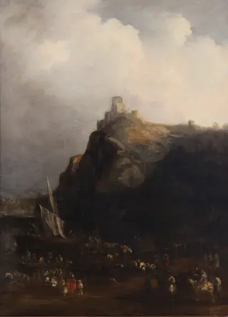 El Castillo de Gaucin, by Genaro Pérez Villaamil, unspecified, 1838