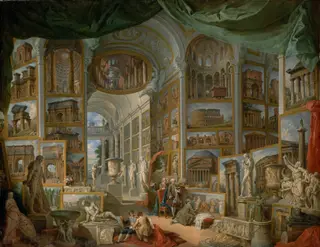 Ancient Rome, by Giovanni Paolo Panini, oil, 1757