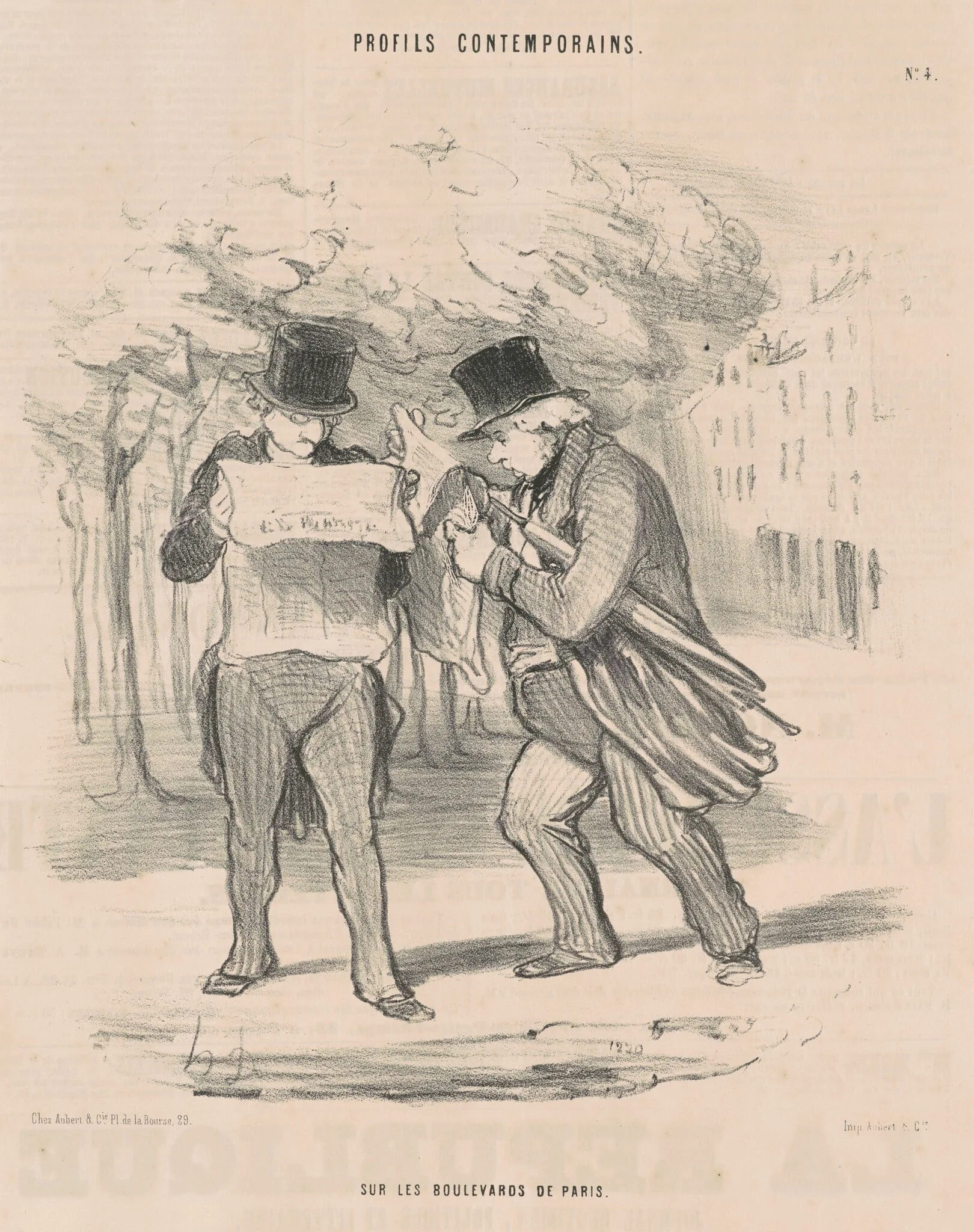 Sur les boulevards de Paris, detail