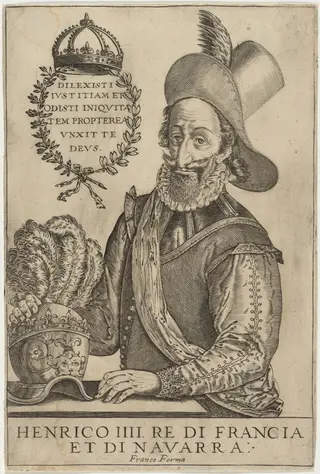 Henry IV, by Giacomo Franco, ink, 1585