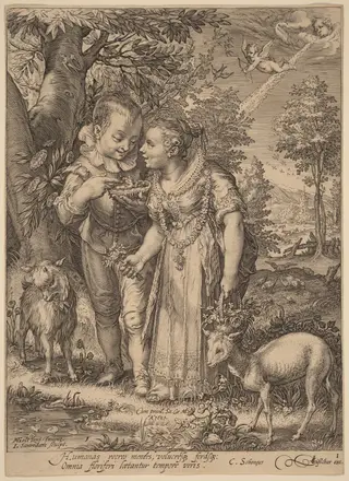 Spring, by Jan Pietersz Saenredam, ink, 1601