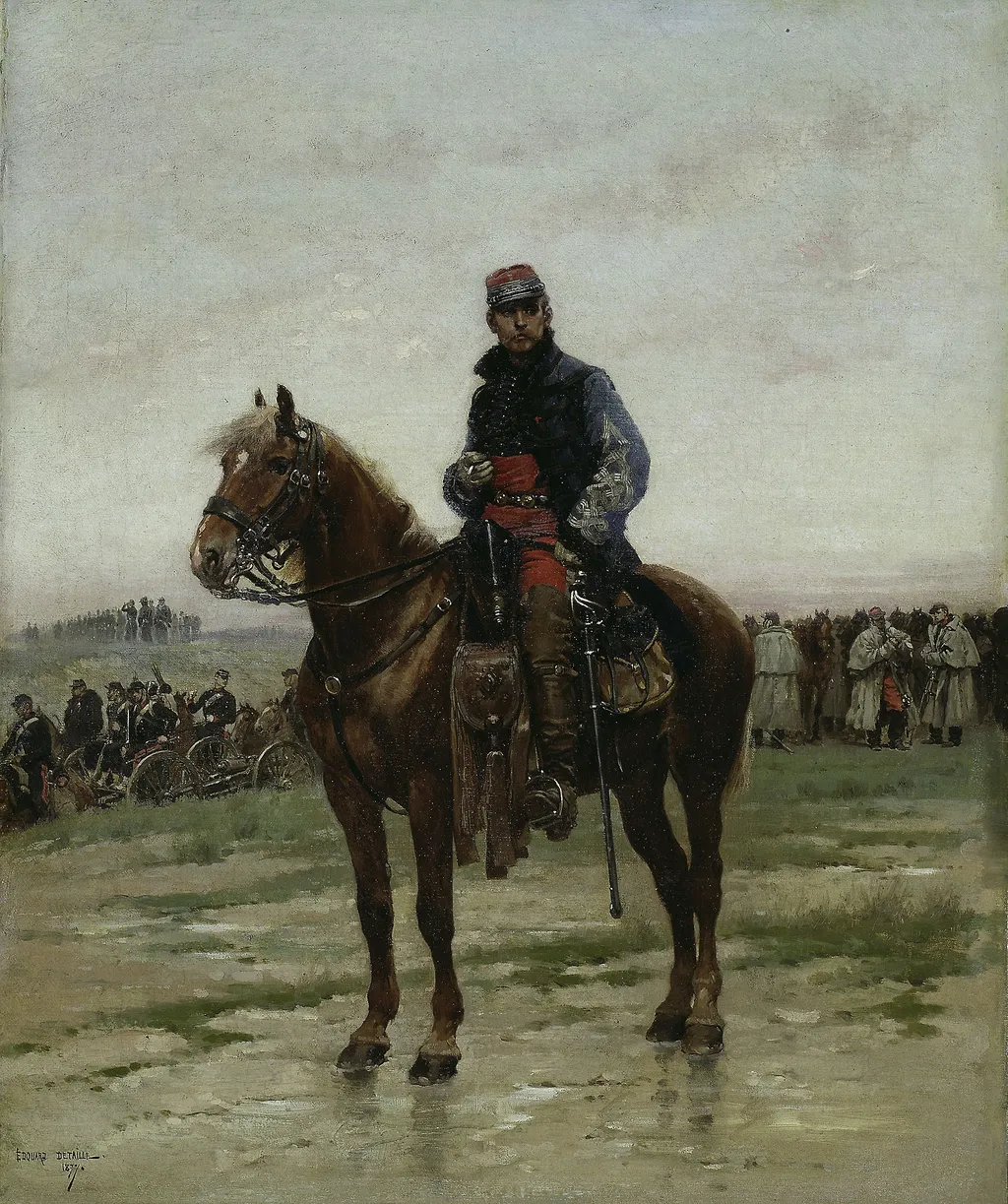 A Mounted Officer, by Édouard Detaille, oil, 1889