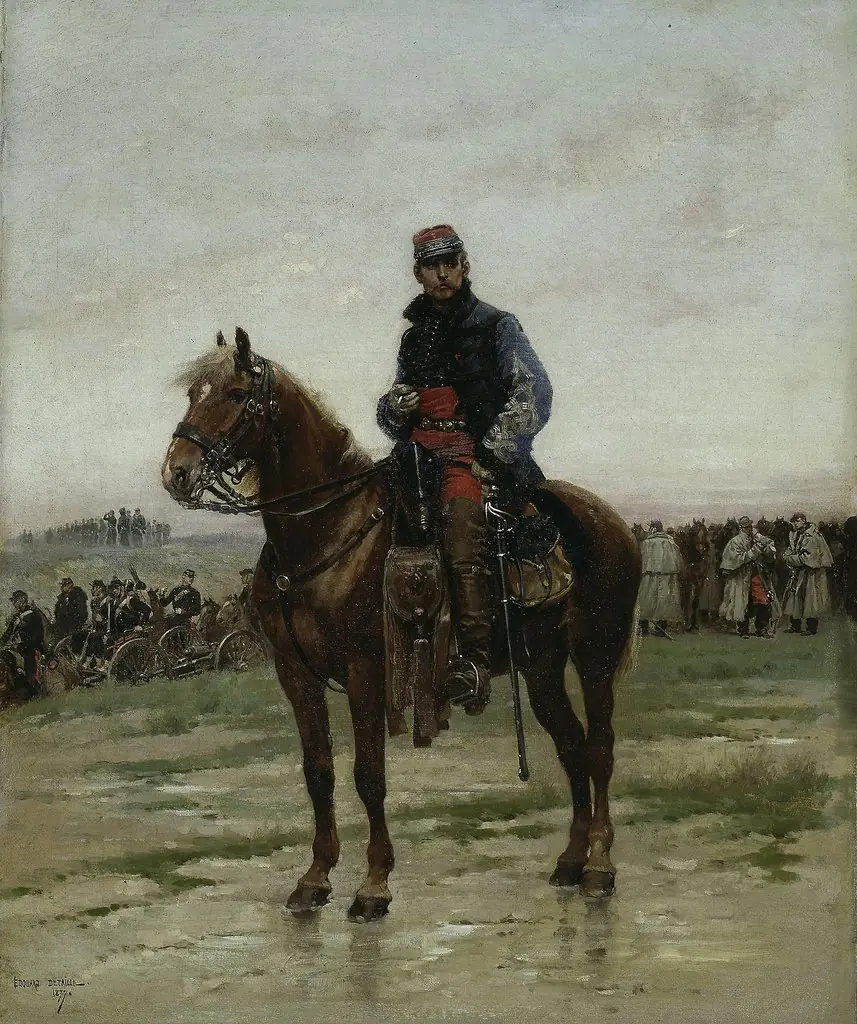 A Mounted Officer, by Édouard Detaille, oil, 1889