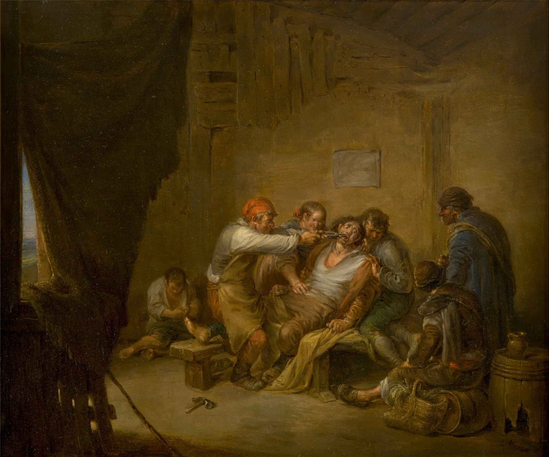 El sacamuelas, detail