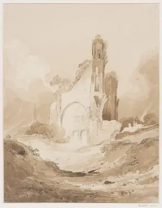 Wenlock Priory, Salop, by John Sell Cotman, 1802
