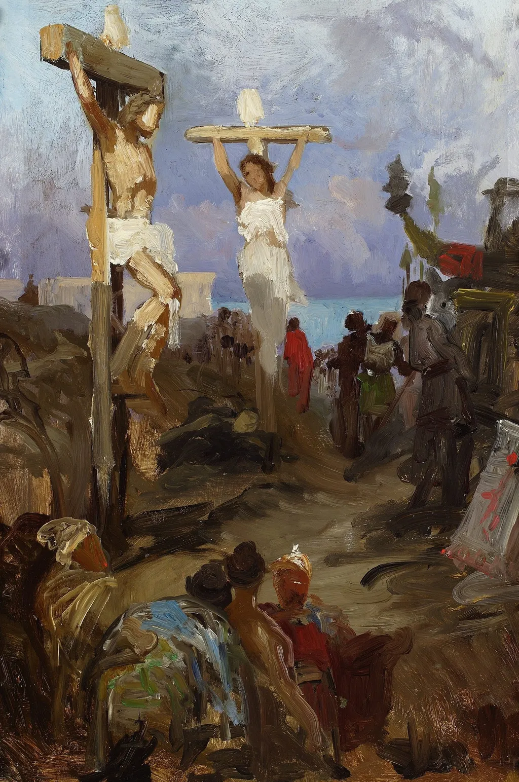 Christian Golgotha, sketch, by Henryk Siemiradzki, oil, 1890