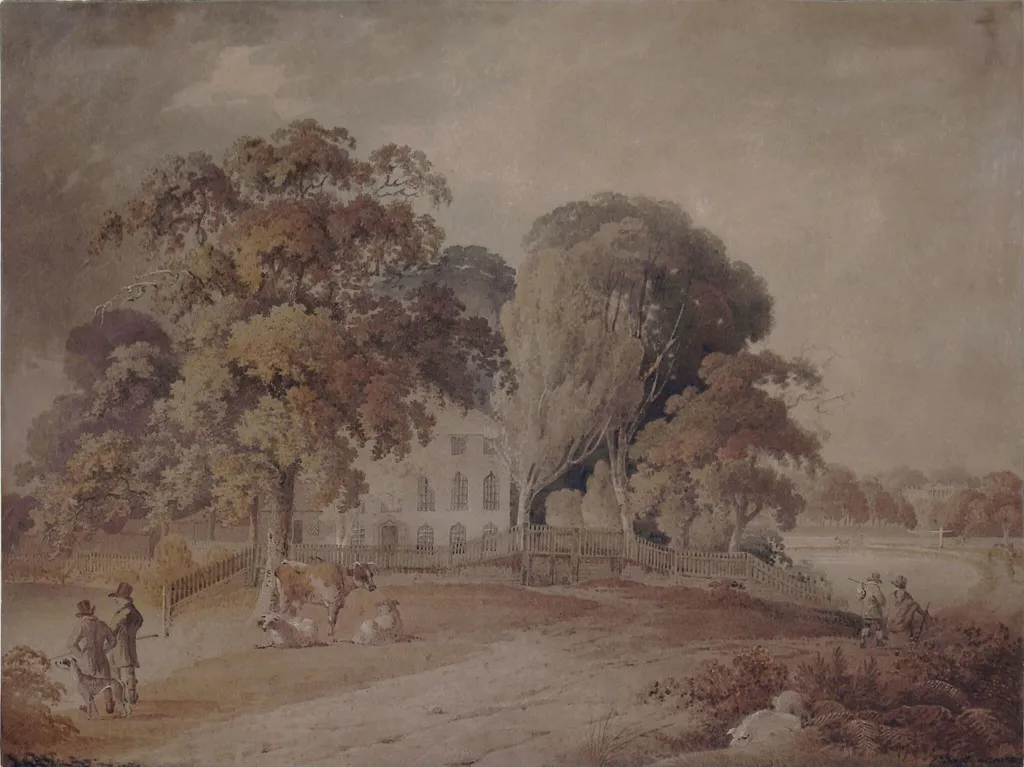 Lake House, Epping, by J.S. Barth, watercolor, 1809