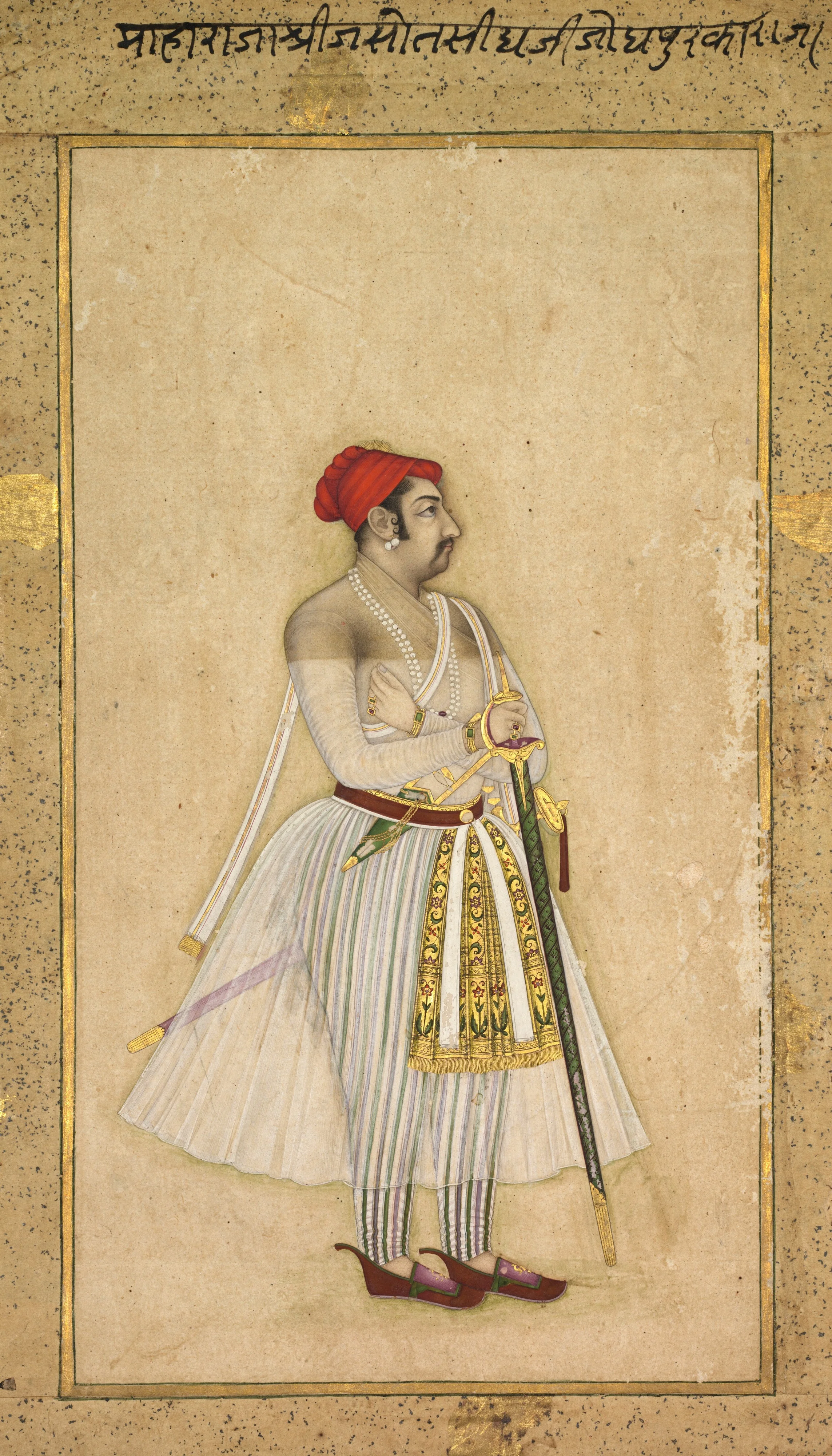 Jaswant Singh of Jodhpur (reigned 1635–1678), detail