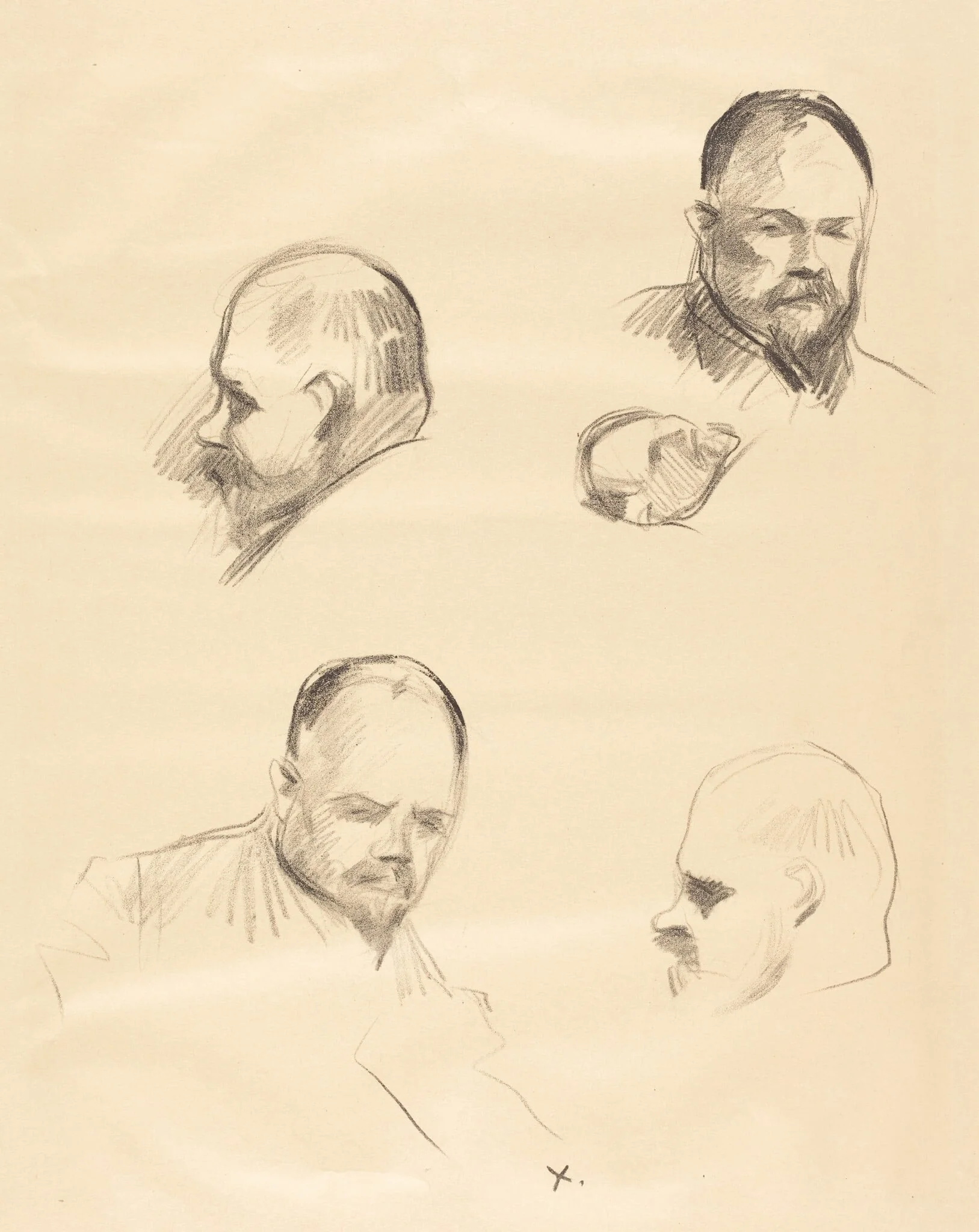 Ambroise Vollard, quatre esquisses (Ambroise Vollard, four sketches), detail
