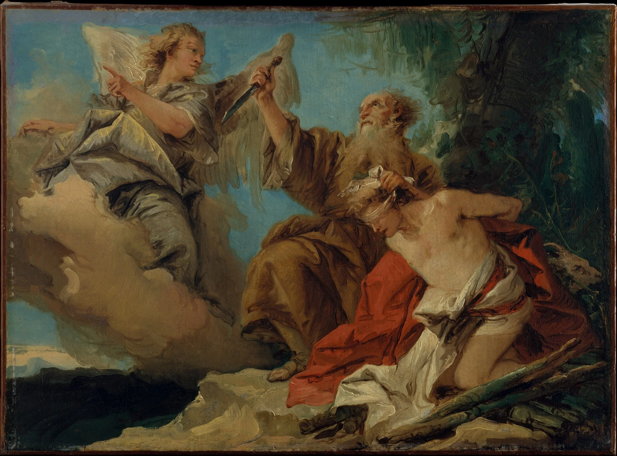 The Sacrifice of Isaac, detail
