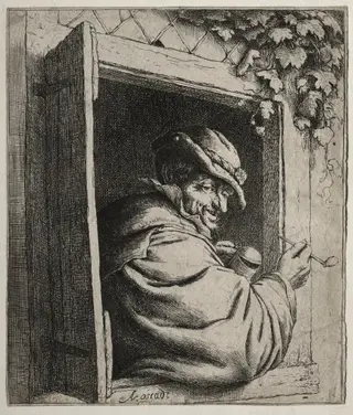 The Smoker at the Window, by Adriaen van Ostade, 1649