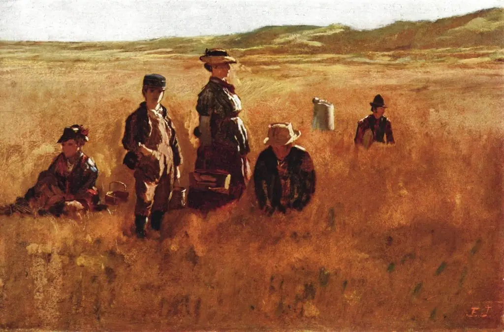 In the Fields, by Eastman Johnson, oil, 1890
