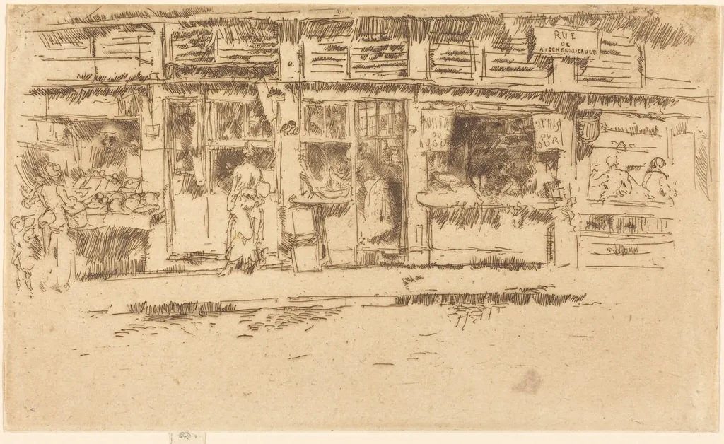 Rue de la Rochefoucault, by James McNeill Whistler, ink, 1893