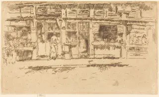 Rue de la Rochefoucault, by James McNeill Whistler, ink, 1893
