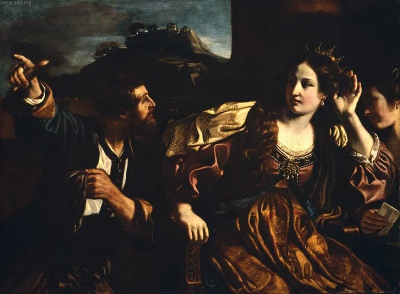 Semiramis Receiving Word of the Revolt of Babylon, detail