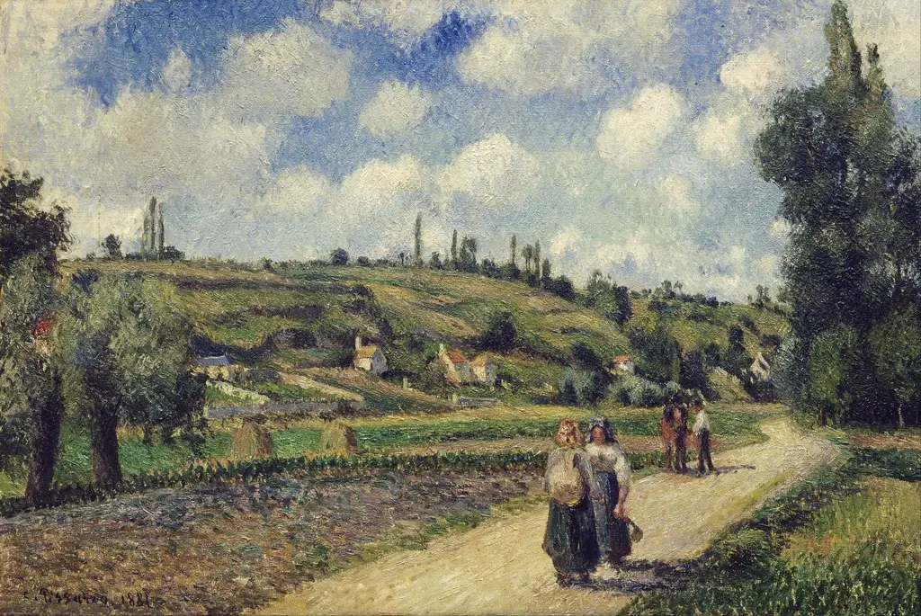 Côte du Valhermeil, Auvers-sur-Oise, by Camille Pissarro, oil, 1891