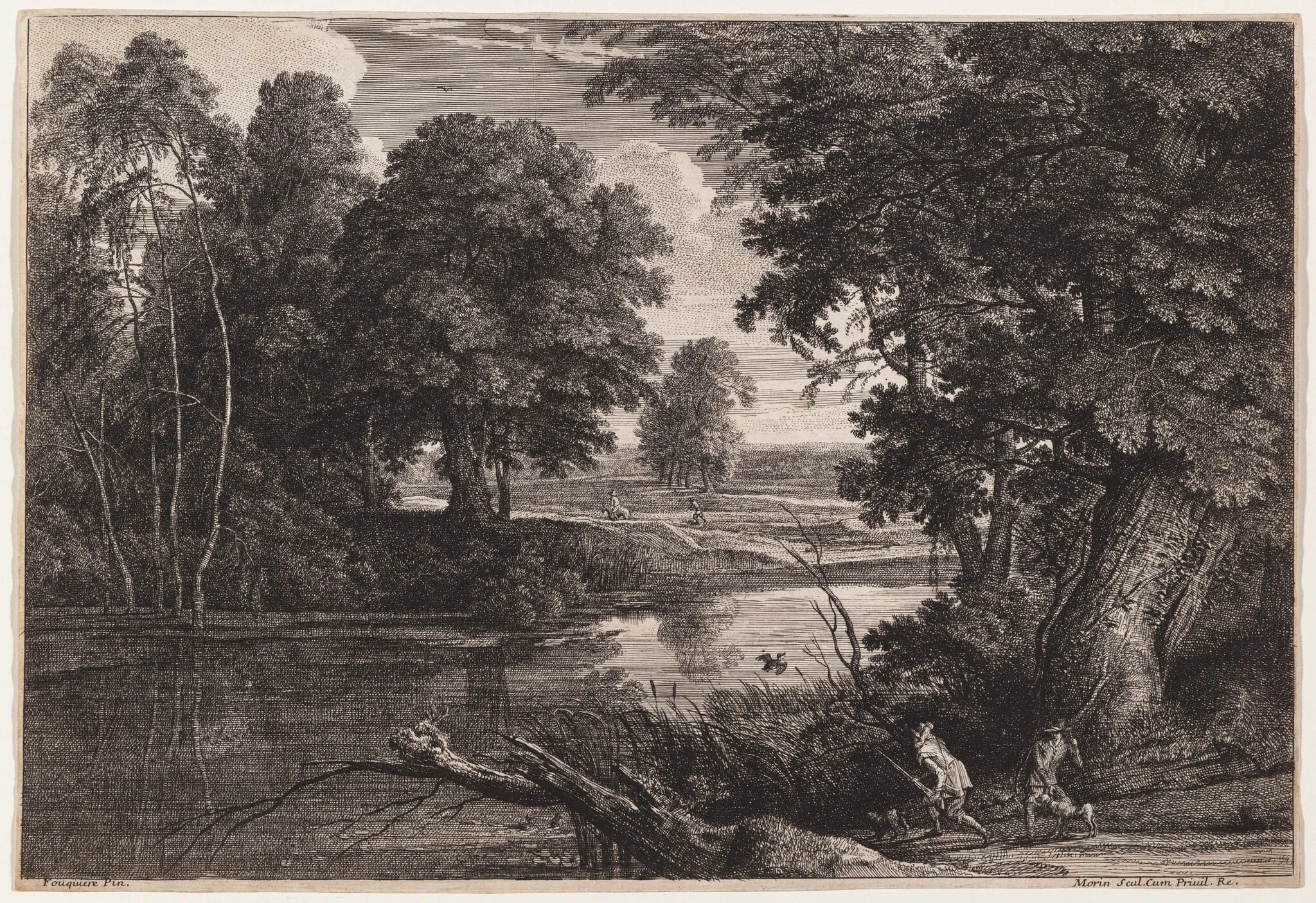 Landscape with Duck Hunters, detail