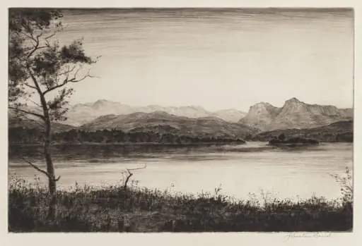 Langdale Pikes, Windermere, by Johnstone Baird, 1917