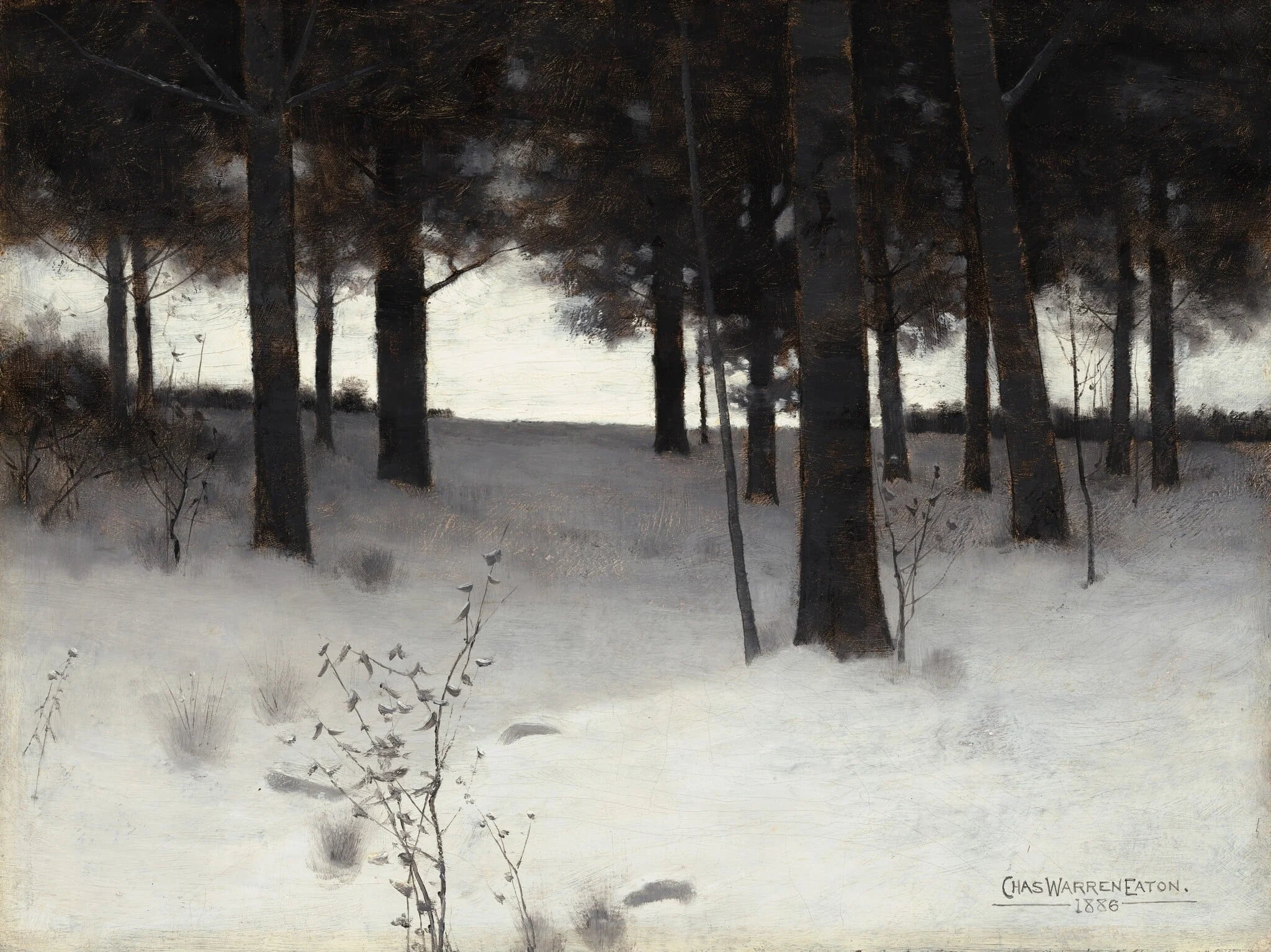 Woods in Winter, detail