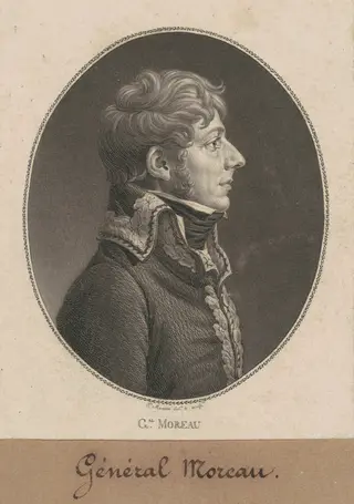 Jean-Victor Moreau, by Charles B. J. Févret de Saint-Mémin, ink, 1808