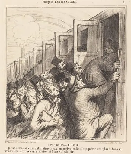 Les Trains de plaisir, by Honoré Daumier, ink, 1864
