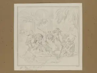 The Fable of the Ass Who Envied the Rich Man’s Dog, by Wilhelm von Kaulbach, 1842