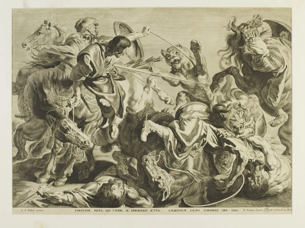 The Hunt of the Lion and Lioness, by Pieter Claesz Soutman, 1650