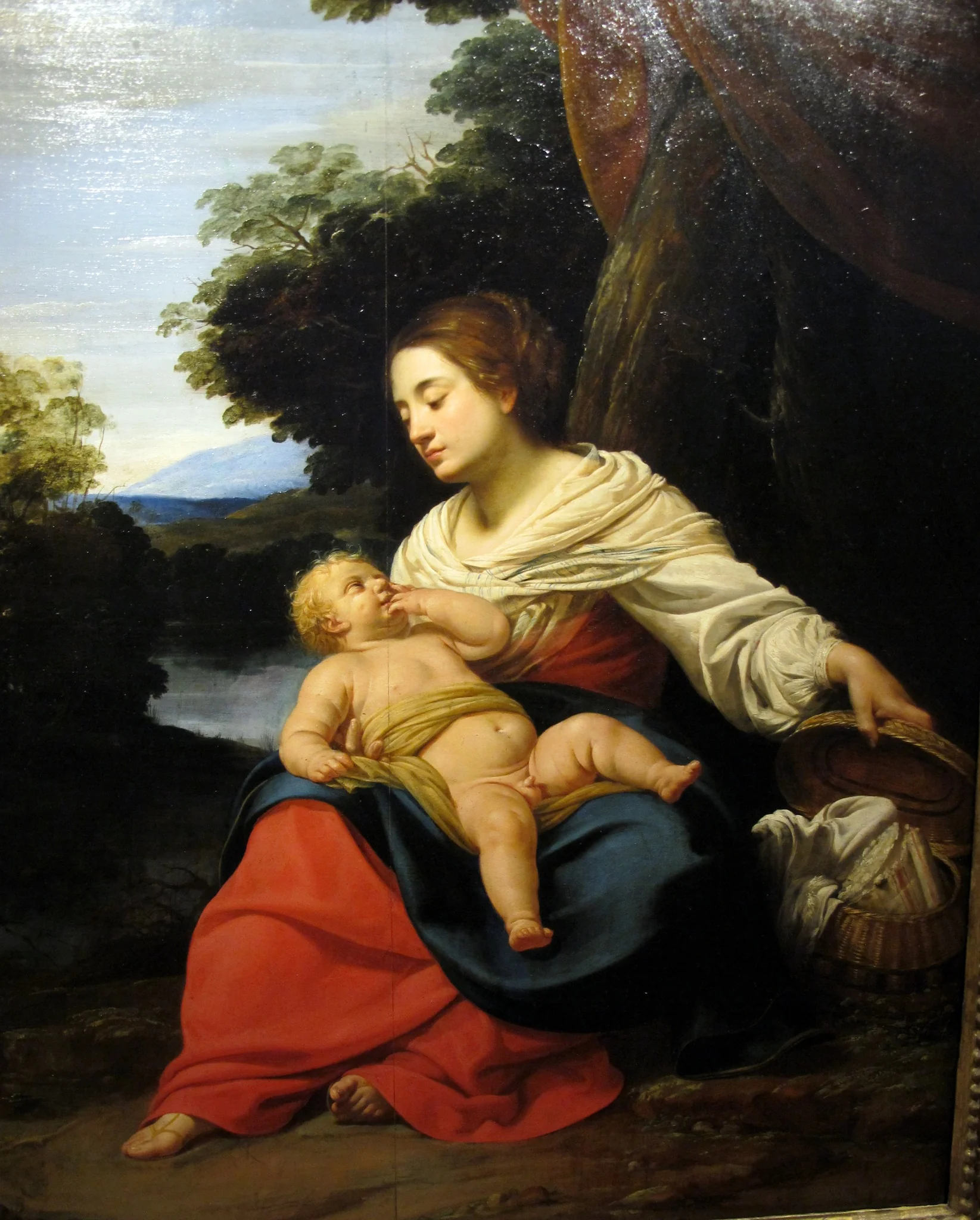 Vierge à la corbeille, detail