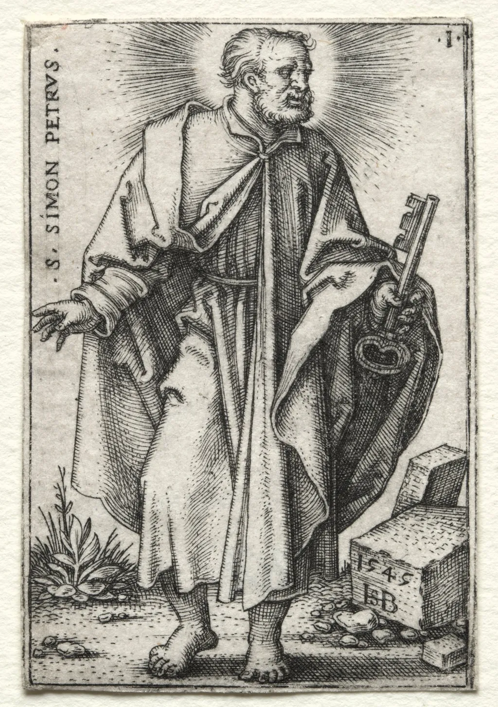 St. Simon Peter, by Sebald Beham, 1546