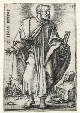 St. Simon Peter, by Sebald Beham, 1546