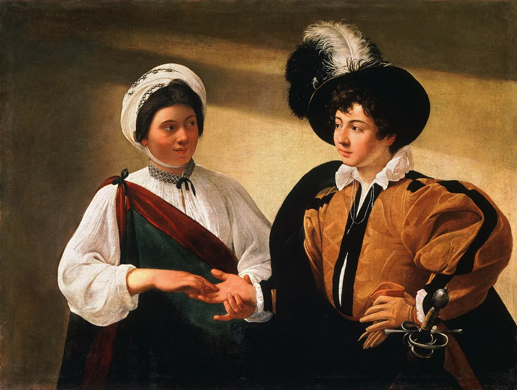 The Fortune Teller, by Caravaggio, oil, 1598