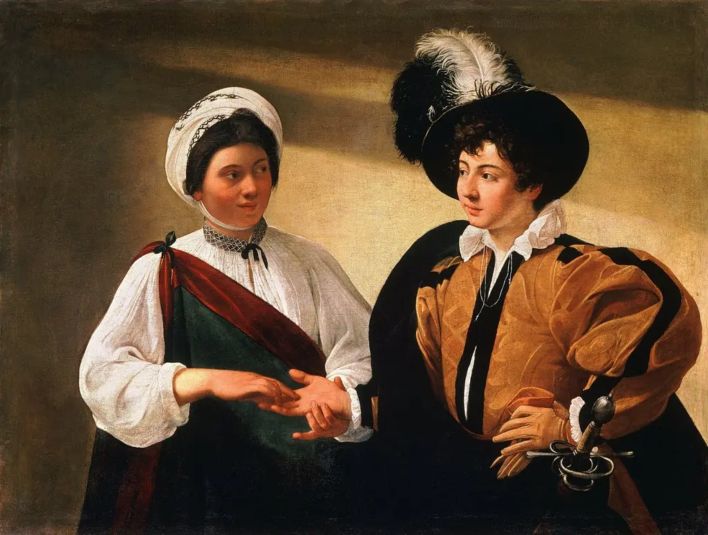 The Fortune Teller, by Caravaggio, oil, 1598