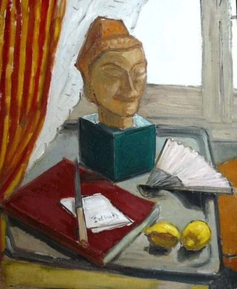 Cap pe soclu cu evantai, detail