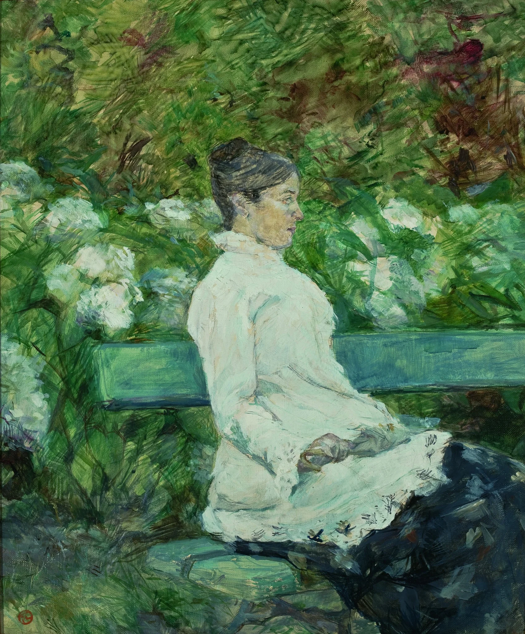 Madame Countess Adèle de Toulouse-Lautrec in the Garden of Malromé, detail