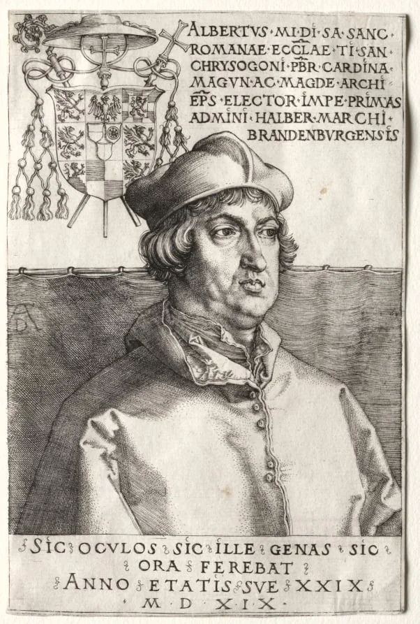 Cardinal Albrecht of Brandenburg - The Small Plate, detail