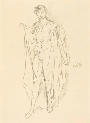 The Girl, by James McNeill Whistler, ink, 1891