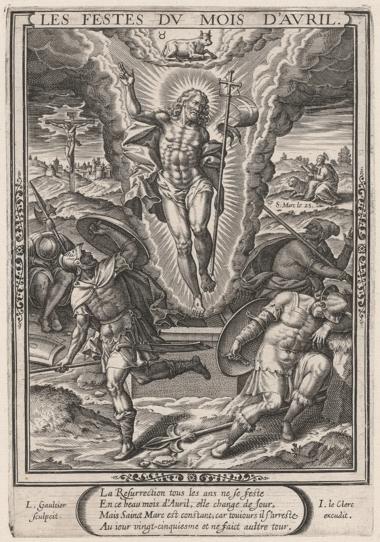 Les Festes du mois d'Avril (April: The Resurrection), detail