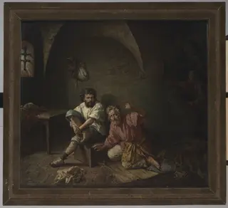 Bandits in Prison, by Ignacy Jasiński, oil, 1889