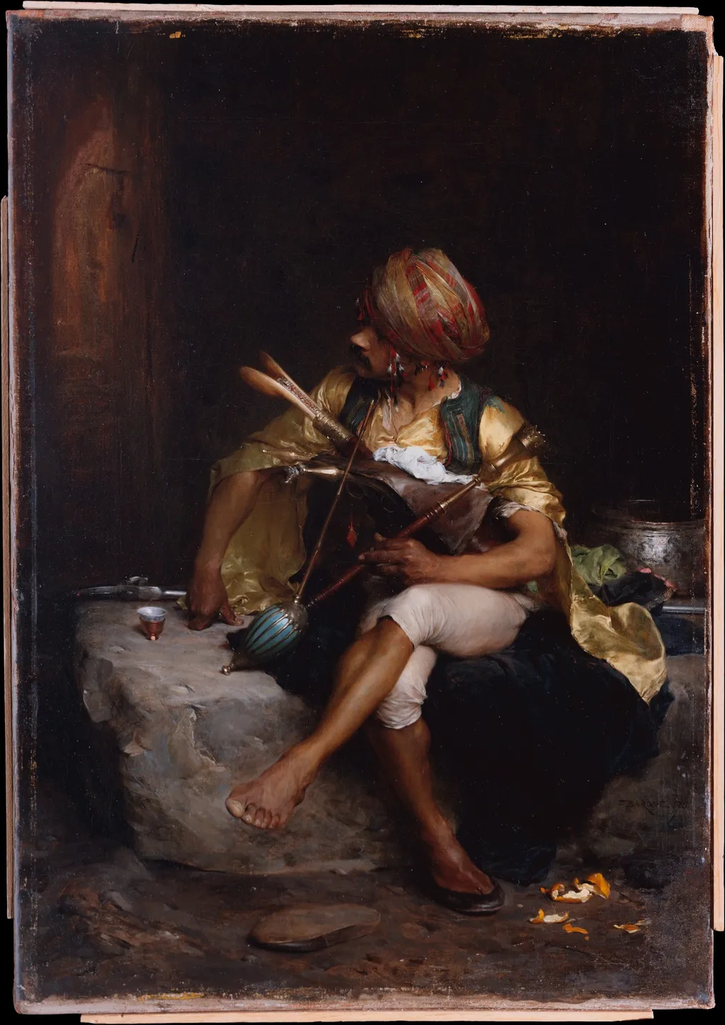 A Bashi-Bazouk, by Charles Bargue, oil, 1875