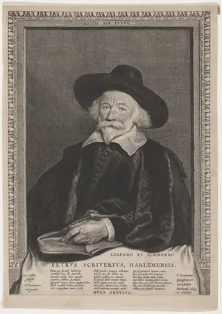 Peter Scriverius, Dutch Historian, by Cornelis Visscher, ink, 1649