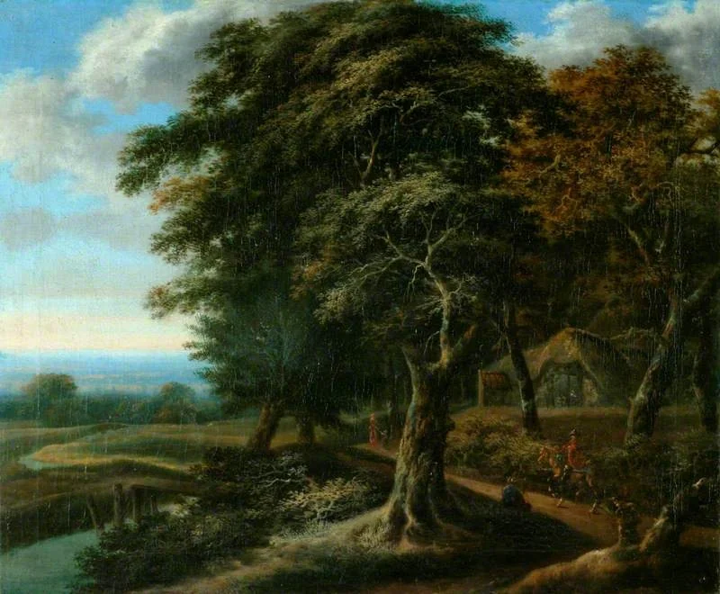 Landscape with a Figure on Horseback, detail