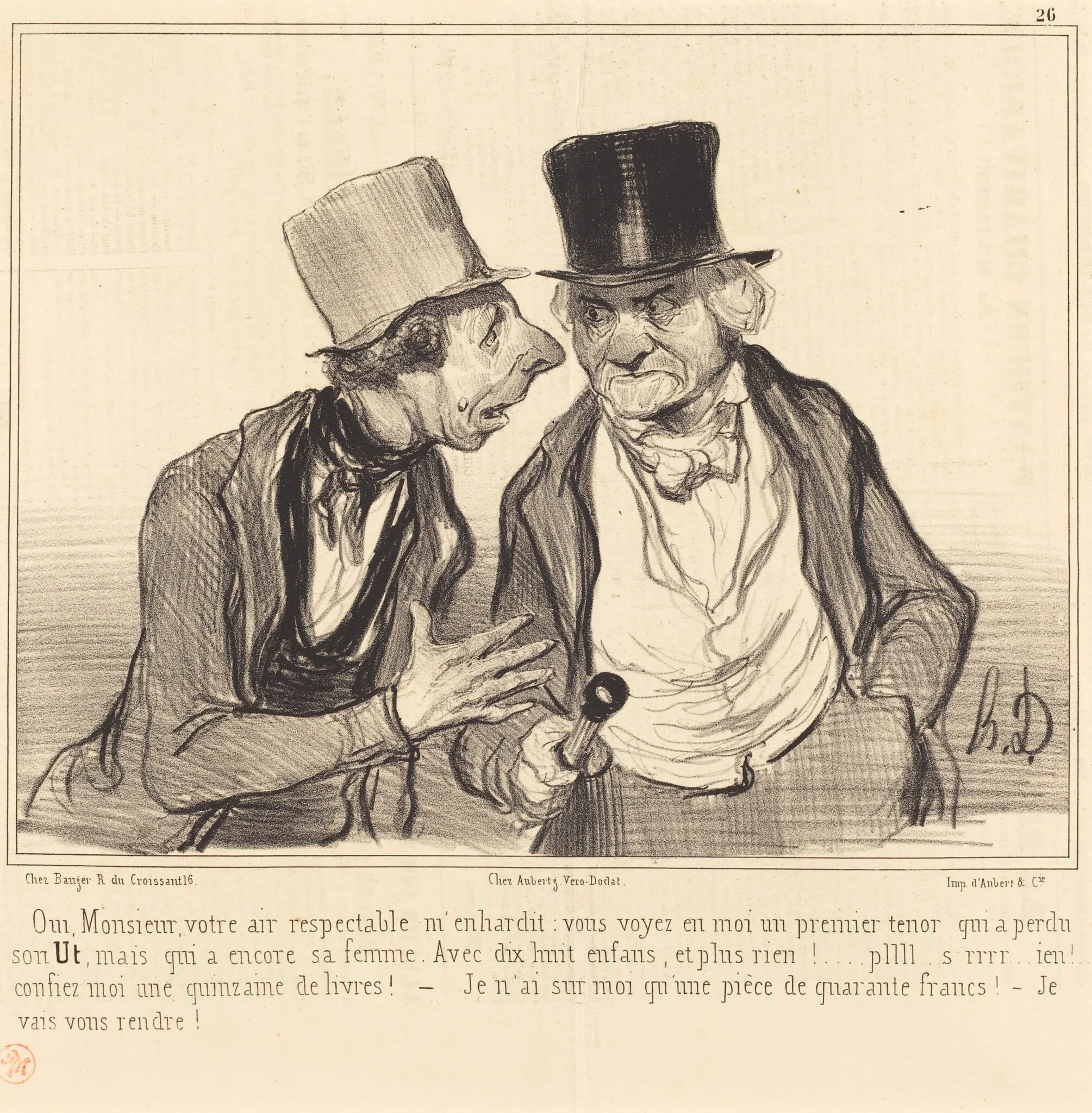 Oui, Monsieur, votre air respectable m'enhardit..., detail