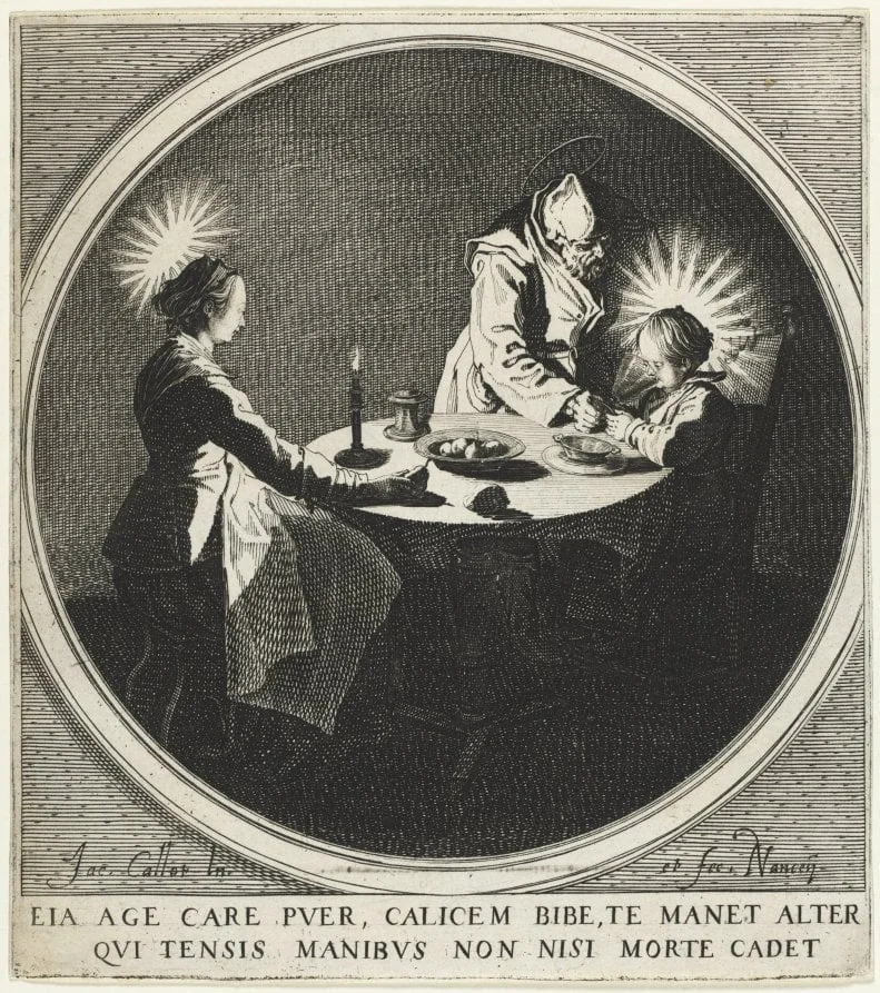 The Blessing (Le Bénédicité) also known as The Holy Family at Table, detail